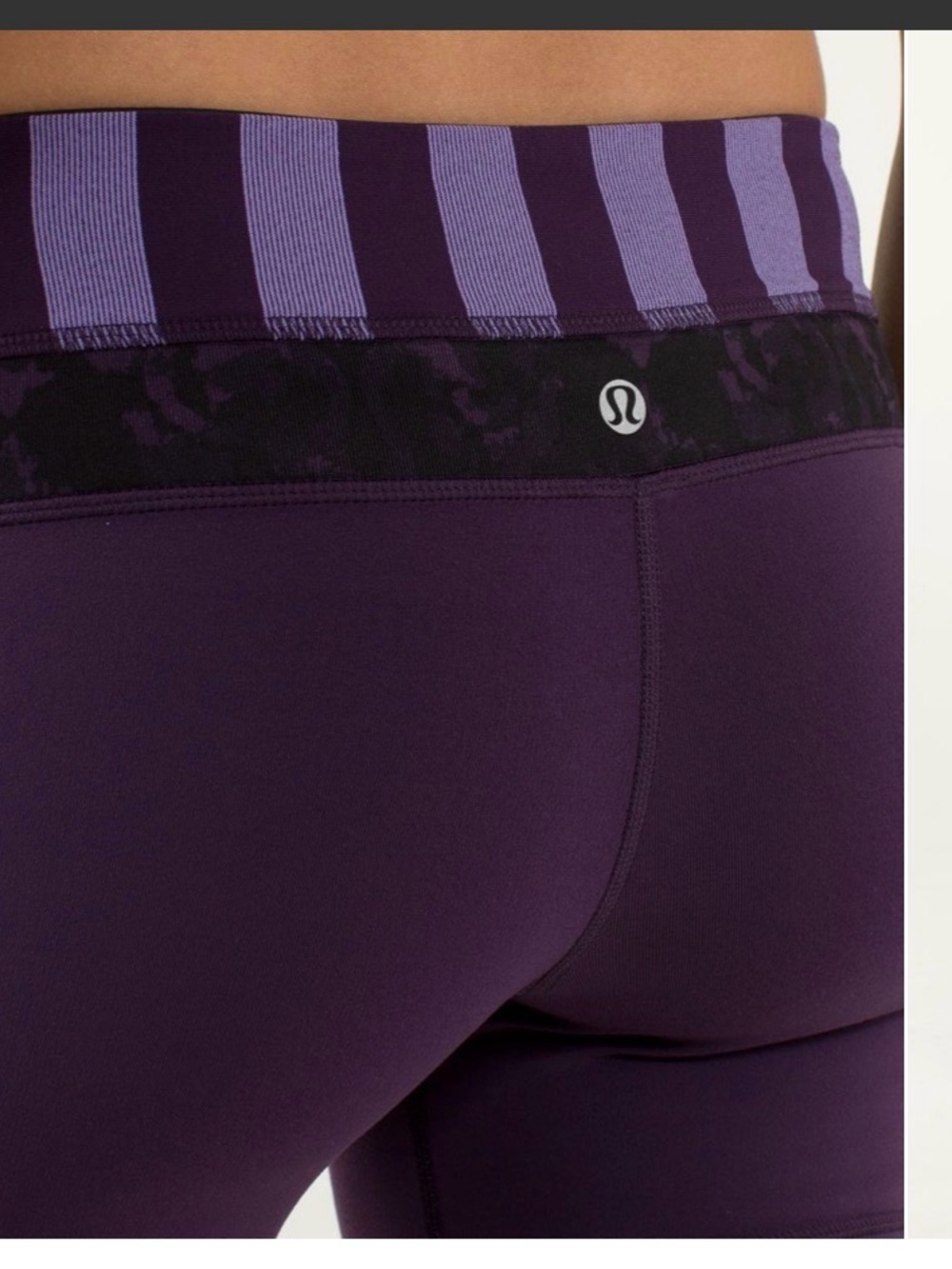 Lululemon Reverse Groove Shorts Deep Zinfandel Stripe Women’s Size 6 - Picture 6 of 10